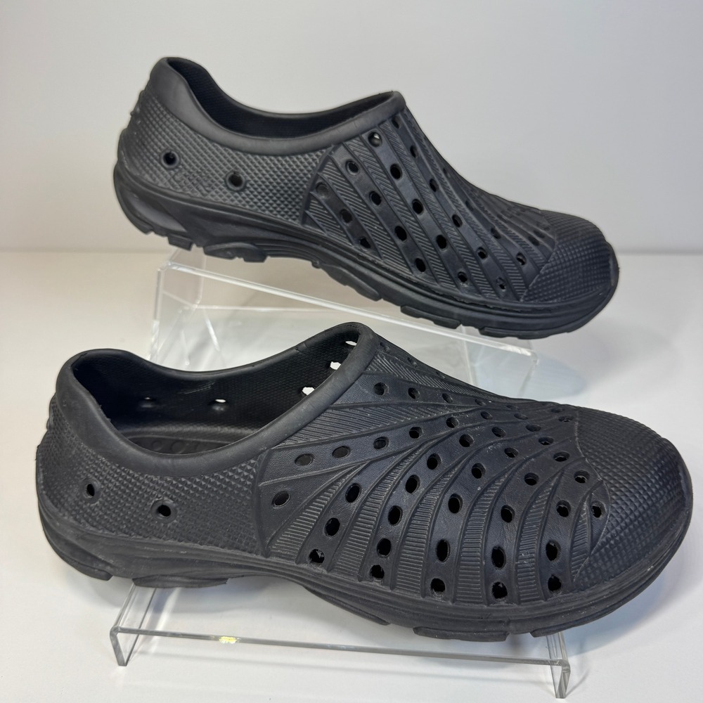 Mission Ridge Black Foam Clogs Mens 10/11 Slip On Water Shoes Garden Mules Comfy